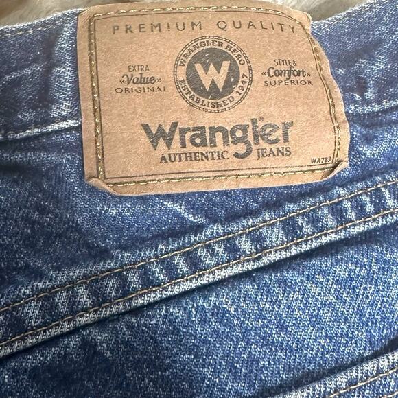 Y2K Wrangler Jeans Blue Denim Cotton Sz 32 x 30 Classic Cowboy Rodeo Great Fade - Picture 6 of 11